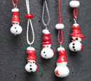 Lampwork Schneemann Kette